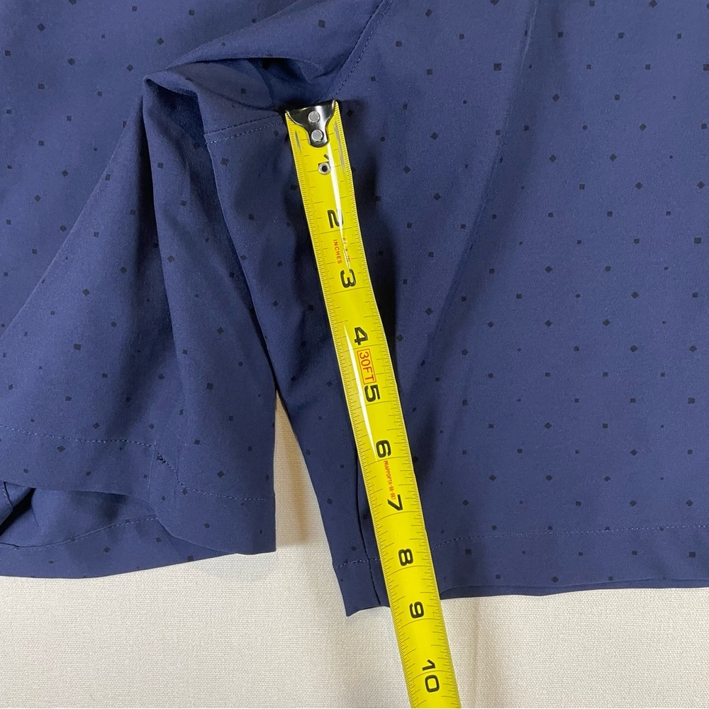 Under Armour Golf Shorts Mens 38 Blue Stretch Dot Pattern Performance - Picture 9 of 11